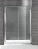 Душевая дверь Cezares Lux Soft 150*200 см, прозрачное стекло, хромированный профиль, LUX-SOFT-W-BF-1
