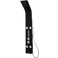 Душевая панель Denberg с термостатом, чёрная матовая, LT-204