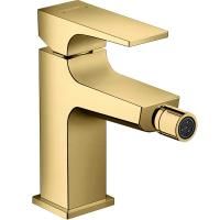 Смеситель для биде Hansgrohe Metropol с донным клапаном Push-Open, полированное золото, 32520990