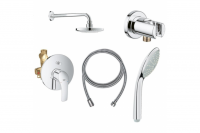 Набор смесителей для ванны Grohe GROHE Eurosmart с душевым гарнитуром и верхним душем Euphoria Cosmo