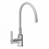 Смеситель для кухни Avrora Kitchen с высоким гибким изливом черный, AV9002B