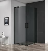 Душевая кабина Cezares Slider  80(90)*100(110)*195 см, серое стекло, чёрный матовый профиль, SLIDER-