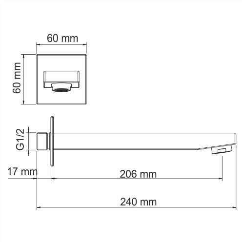 Излив WasserKRAFT хром, A091