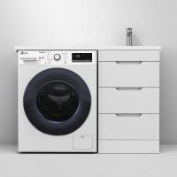 Тумба под раковину Mirsant Сохо / Soho Quadro 50, напольная, под стиральную машину, УТ000113489