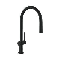 Смеситель для кухни Hansgrohe Talis M54 с выдвижным изливом, черный матовый, 72803670