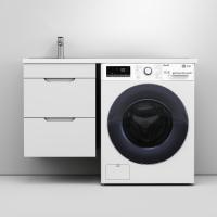 Тумба с раковиной Mirsant Сохо / Soho 110, подвесная, под стиральную машину, УТ000115108