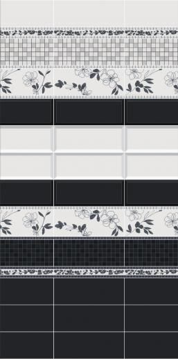 Плитка настенная Kerama Marazzi Бельканто 15х40 черный 15078 N