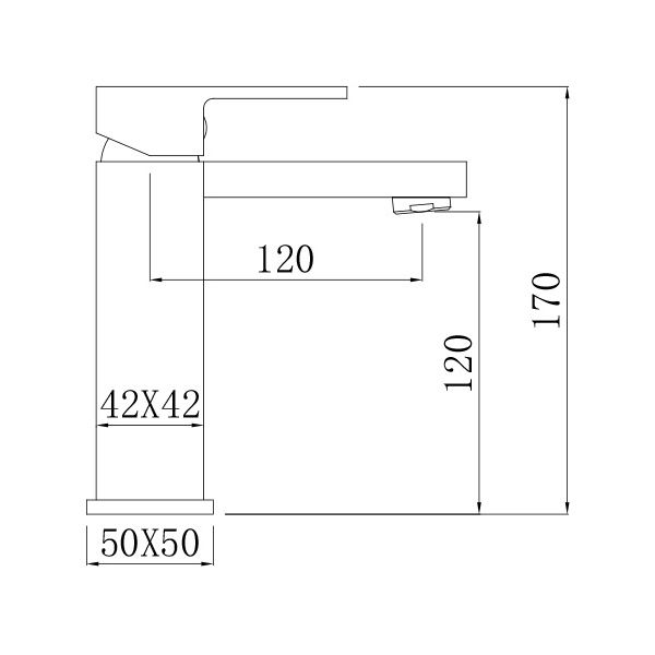 Смеситель Comforty для раковины, картридж 35 мм, черный матовый, FC045A-CMT