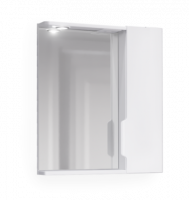 Зеркальный шкаф Jorno Moduo Slim 60 Белое, Mod.03.60/W