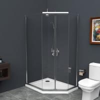 Душевая кабина BelBagno Uno 100*80*195, прозрачное стекло, хромированный профиль, UNO-195-PH-2-100/8