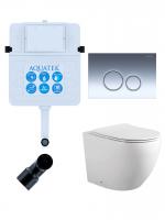 Смывной бачок с подвесным унитазом Aquatek BW ЕВРОПА кнопка микролифт, SET BW AQUATEK ЕВРОПА-018 3в1