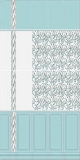 Декор Kerama Marazzi Линьяно 20х50 Подснежники OP\B01\7071T