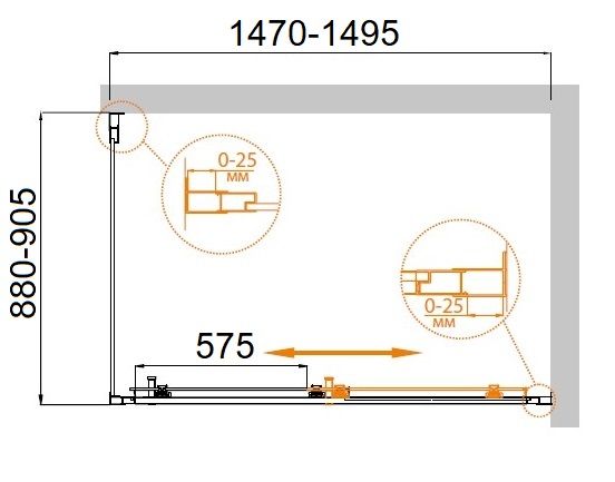 Душевая кабина Cezares MOLVENO-AH-11-150/90-C-Cr-IV
