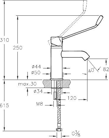 Смеситель для раковины Vitra AquaMed,хром, A42312WSA