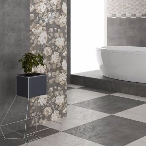 Плитка настенная FIORI GRIGIO темно-серый 20х60 1064-0101