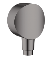 Шланговое подключение Hansgrohe FixFit S с клапаном обратного тока, шлифованный черный хром, 2645334