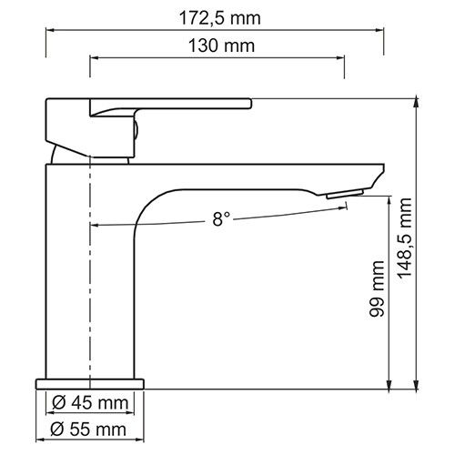 Смеситель для раковины WasserKRAFT Mindel, 8503