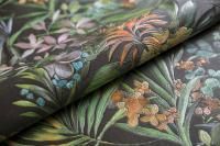 Обои виниловые Kerama Marazzi Джангл мотив, чёрный цветной, KM5905