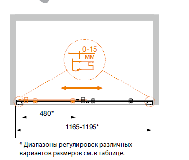 Душевая дверь Cezares PRATICO-BF-1-125-C-Cr