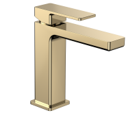 Смеситель для раковины AQUAme Savona 125 мм, гладкий, подводка ½", золото, AQM6810GG
