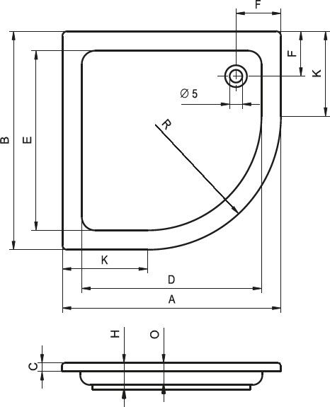 Душевой поддон Riho 207, 90x90, DA2100500000000