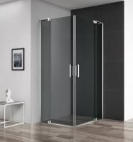 Душевая кабина Cezares Slider  80(90)*90(100)*195 см, серое стекло, хромированный профиль, SLIDER-AH