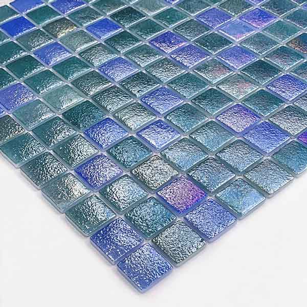 Мозаика стеклянная Zetoglass Mosaic № TL-203-7 31.7*31.7, сине-зеленый, ZGTL2037