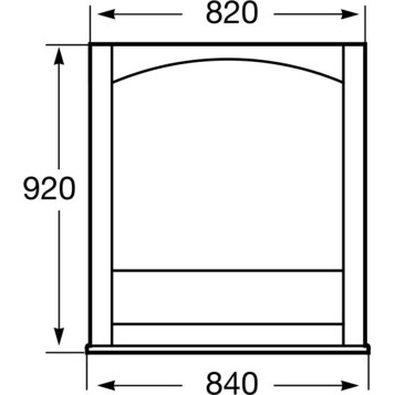 America зеркало 850 мм,орех ZRU9302793