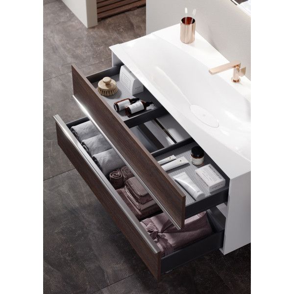 Тумба Clarberg Evolution 120 с умывальником Papyrus 1200, цвет крафт темный, EV0112CD