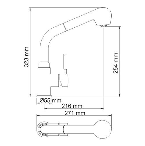 Смеситель для кухни WasserKRAFT Wern 4200, 4266