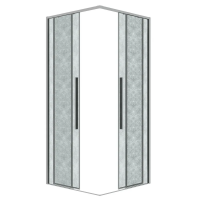 Душевая кабина 1/2 Grossman Galaxy 110*195 хром, стекло шиншилла