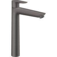 Смеситель для раковины Hansgrohe Talis E 240, без сливного гарнитура, шлифованный черный/хром, 71717