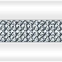 Декоративная горизонтальная вставка Fra Grande "Кристаллы Swarovski" на торцевую панель к ванне АНАБ