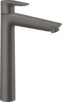 Смеситель для раковины Hansgrohe Talis E 240, со сливным гарнитуром, черный/хром матовый, 71716340