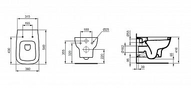 Унитаз подвесной Ideal Standard ESEDRA, T281401
