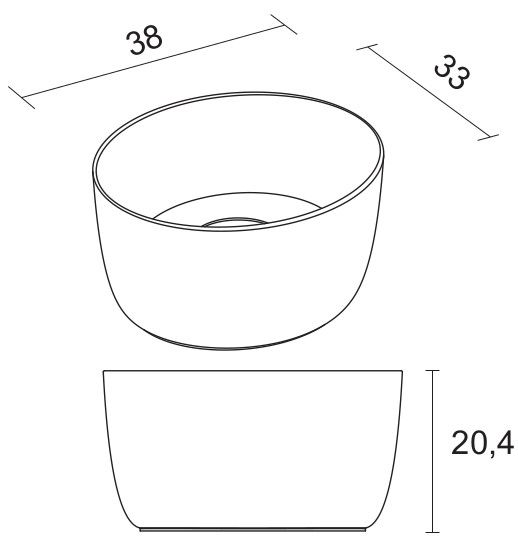 Раковина Riho OVAL W 33х38х20,4, F70100
