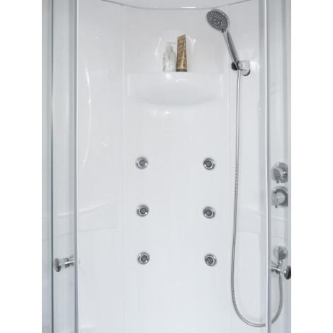 Гидромассажный бокс Royal Bath 80х80х217, матовое стекло, белый профиль, RB 80HP2-М