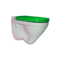 Унитаз подвесной Sanita Luxe Attica Luxe Color Green SL с крышкой дюропласт, ATCSLWH0113