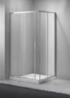 Душевая кабина BelBagno Sela 1000x800x1900, текстурное стекло, хромированный профиль, SELA-AH-2-100/