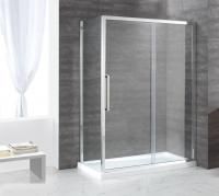 Душевая кабина Cezares Lux Soft 140*90*200 см, прозрачное стекло, хромированный профиль, LUX-SOFT-W-