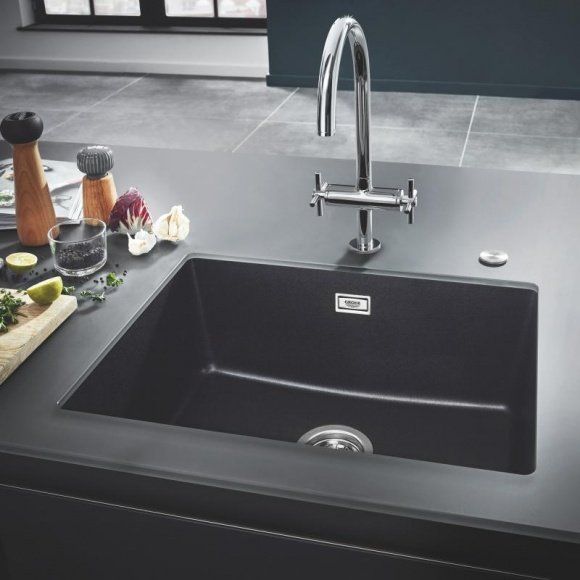 Мойка для кухни Grohe K700 композитная, черный гранит, 31655AP0