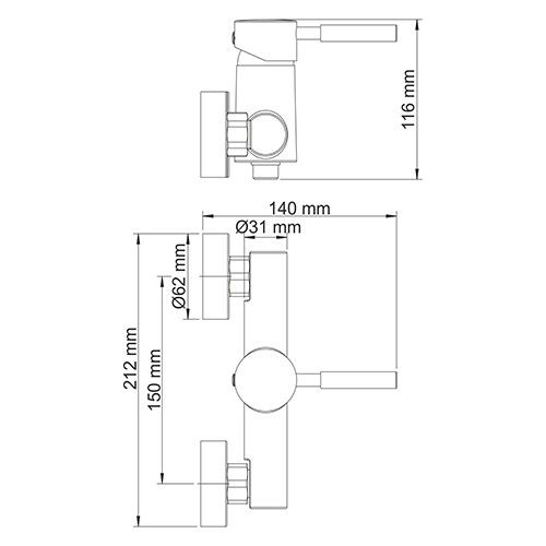 Смеситель для душа WasserKRAFT Main 4100, 4102