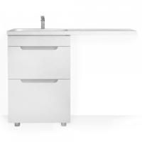 Тумба для раковины Raval Forte 120 напольная, левая, белая, For.01.120.L/N/W
