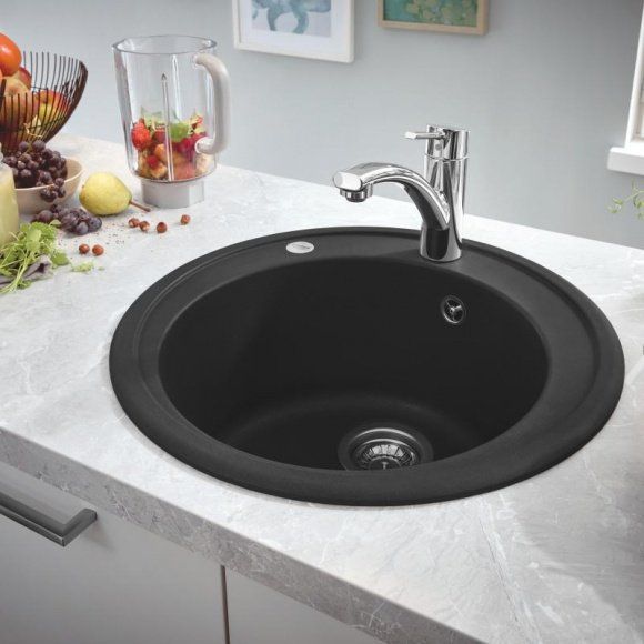 Мойка для кухни Grohe K200 композитная, черный гранит, 31656AP0