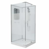 Душевая кабина Grossman Classic 90*90, прозрачное с матовым принтом, профиль хром, GR171QR