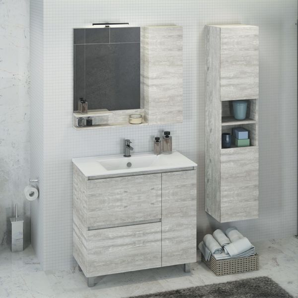 Шкаф-колонна Comforty Верона 35 дуб белый