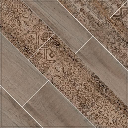 Керамогранит Kerama Marazzi Про Вуд 20х119,5 беж темный декорированный DL510200R
