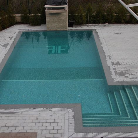 Мозаика стеклянная Zetoglass Mosaic № TL-203F 31.7*31.7, микс зеленая с фосфо, ZGTL203F