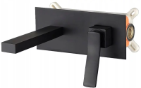 Смеситель для раковины Rea Sonic Black mat, встраиваемый, черный матовый, REA-B0181