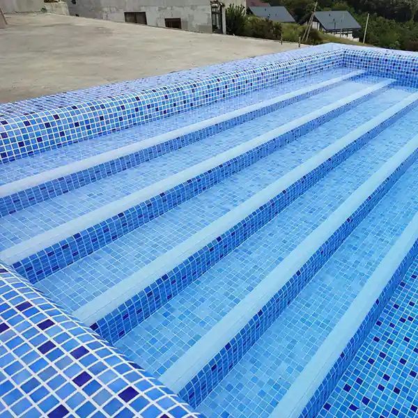 Мозаика стеклянная Zetoglass Mosaic № T-204 31.7*31.7, голубой, ZGT204